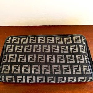 FENDI FF Canvass Monogram Long Wallet